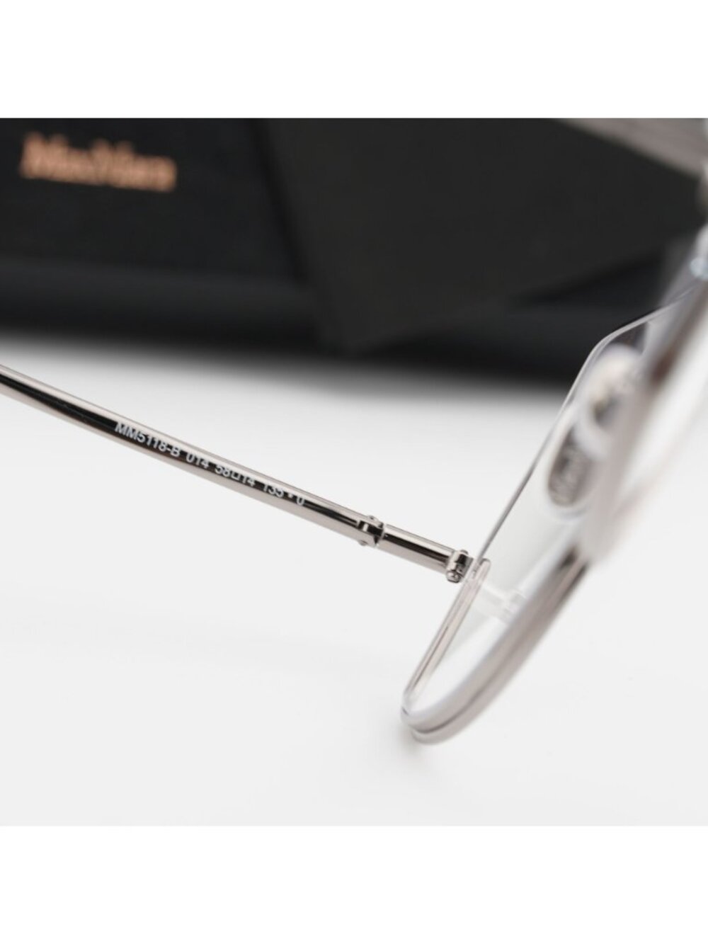 Max Mara MM5118-B 014 Butterfly Eyeglasses 58mm - Silver - Picture 9 of 11